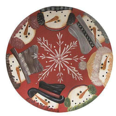 Snowmen Border Plate - The Fox Decor
